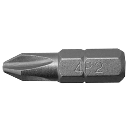 Jones Stephens Phillips Bit, Insert Type, No 2 Point, 1/4in. Hex, 1in. Long S41306